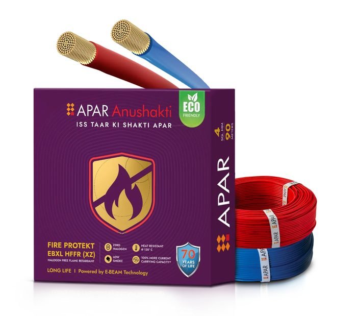 APAR Anushakti Fire Protekt EBXL HFFR 4.0 sq mm